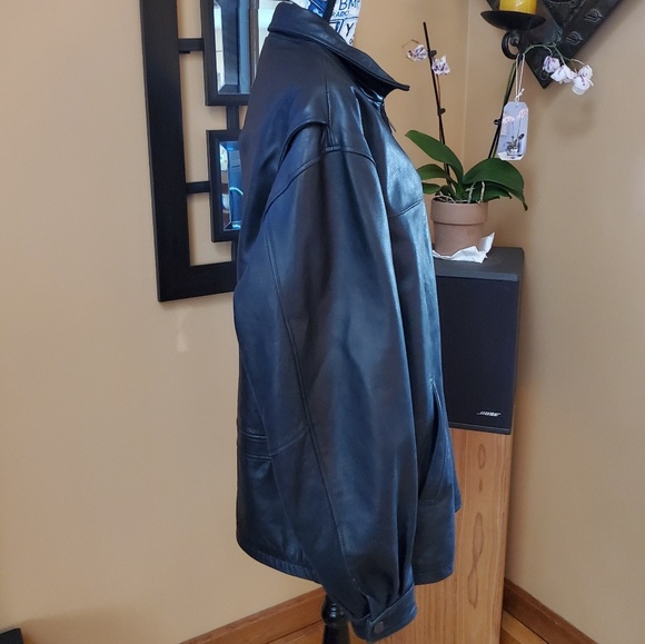 MENS WILSONS LEATHER M.JULIAN BLACK LEATHER JACKET - Picture 3 of 8